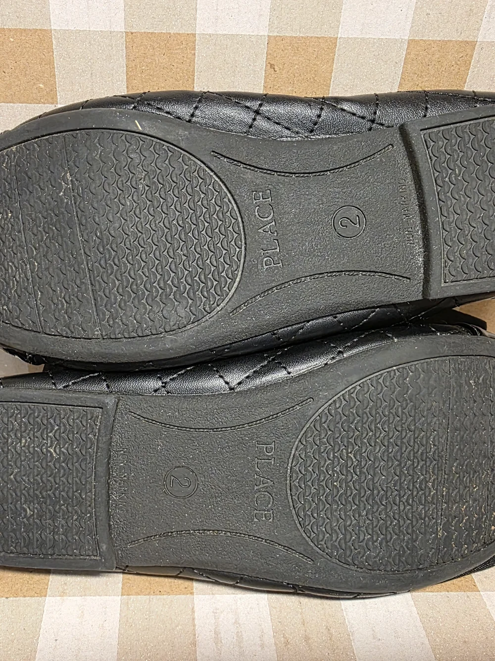 The Children's Place Black Quilted Ballet Flats with Bow Accent